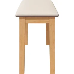 Banc 90 cm bois massif caoutchouc vidaXL