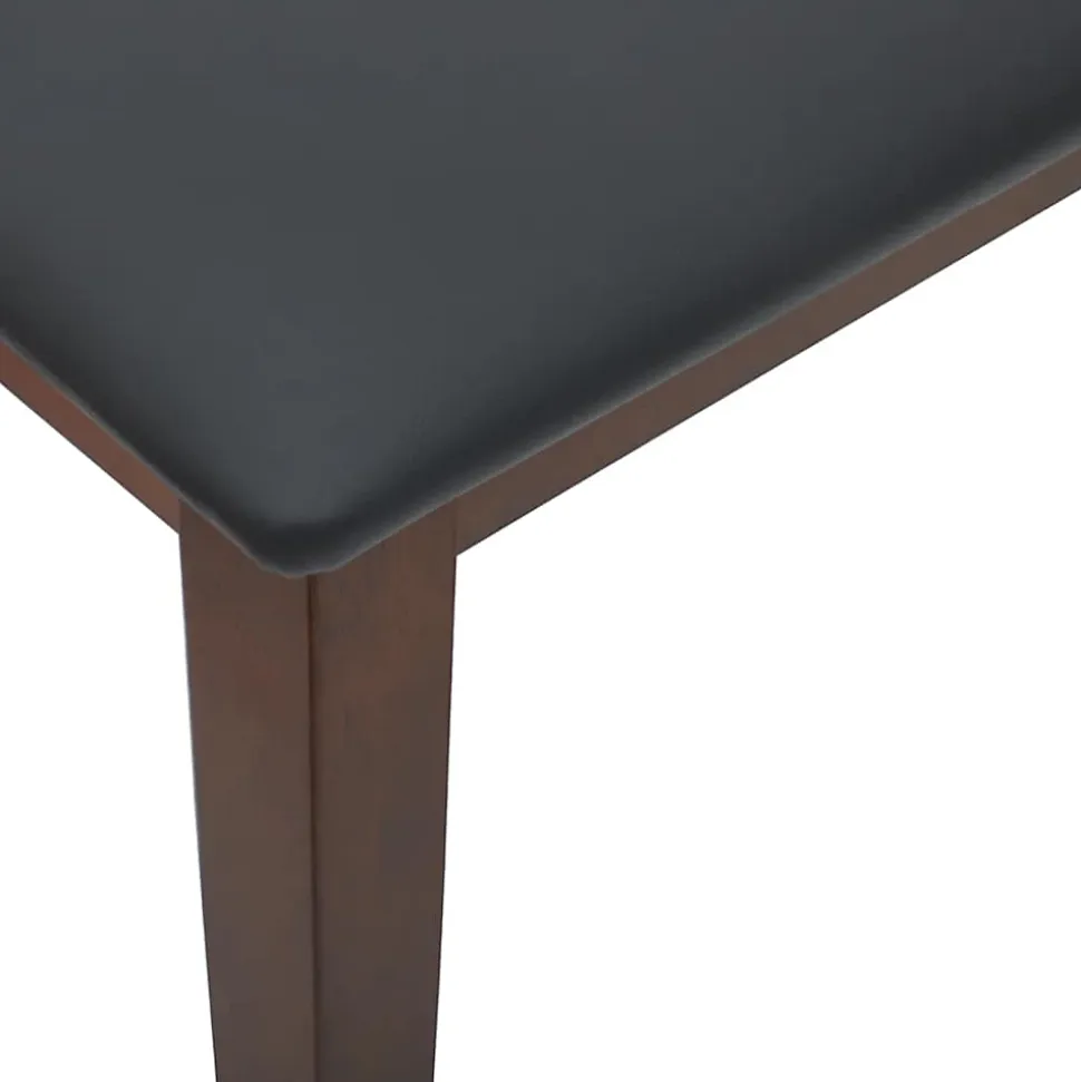 Banc 90 cm marron bois massif caoutchouc vidaXL