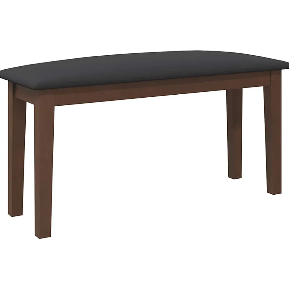 Banc 90 cm marron bois massif caoutchouc vidaXL