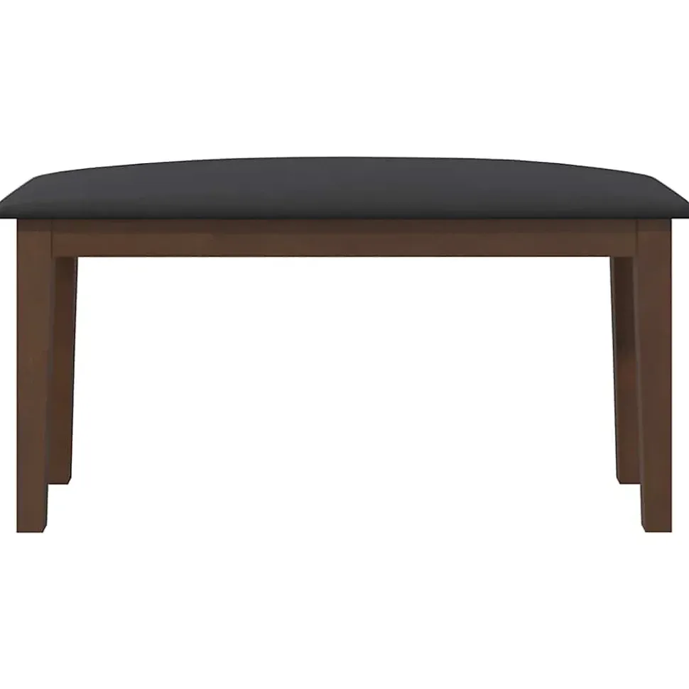 Banc 90 cm marron bois massif caoutchouc vidaXL