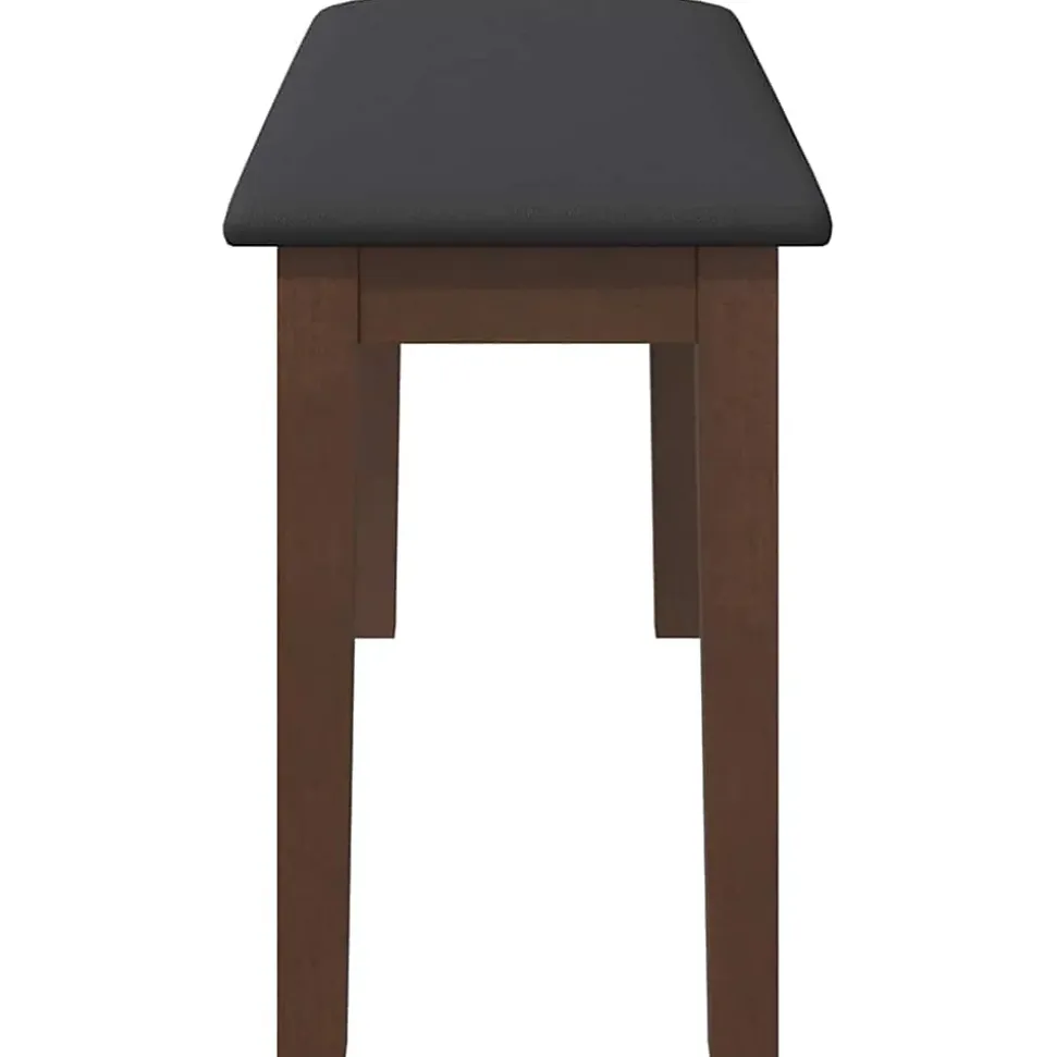 Banc 90 cm marron bois massif caoutchouc vidaXL