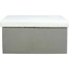 Banc & Coffre De Rangement "léo" 77cm Gris