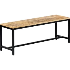 Banc à dîner 120 cm Bois de manguier massif brut vidaXL
