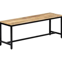 Banc à dîner 120 cm Bois de manguier massif brut vidaXL