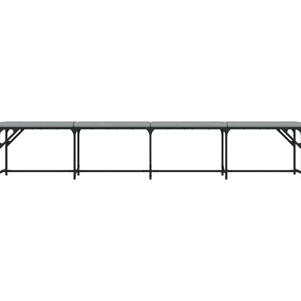 Banc à manger gris clair 248x32x45 cm acier et tissu vidaXL
