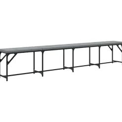 Banc à manger gris clair 248x32x45 cm acier et tissu vidaXL