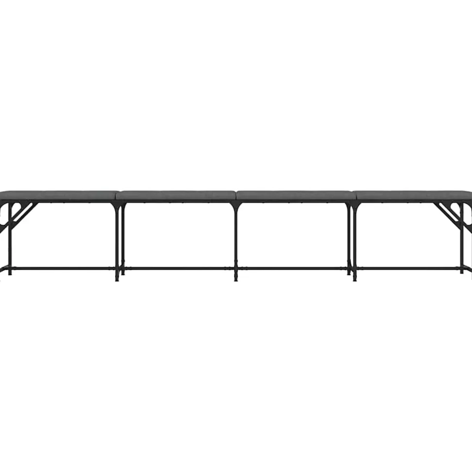 Banc à manger gris foncé 248x32x45 cm acier et tissu vidaXL