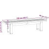 Banc à manger NOAIN pieds en forme de U 180x40x45 cm massif pin vidaXL