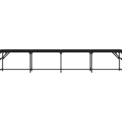 Banc à manger noir 248x32x45 cm acier et similicuir vidaXL