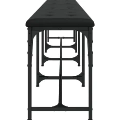 Banc à manger noir 248x32x45 cm acier et similicuir vidaXL