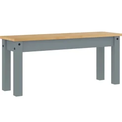 Banc à manger Panama gris 105x30x45 cm bois massif de pin vidaXL