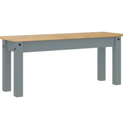 Banc à manger Panama gris 105x30x45 cm bois massif de pin vidaXL