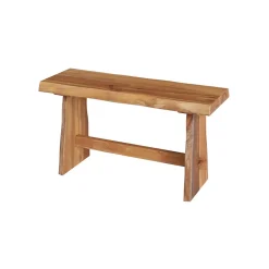 Banc 2 places en bois de teck recyclé 90 cm - Vic