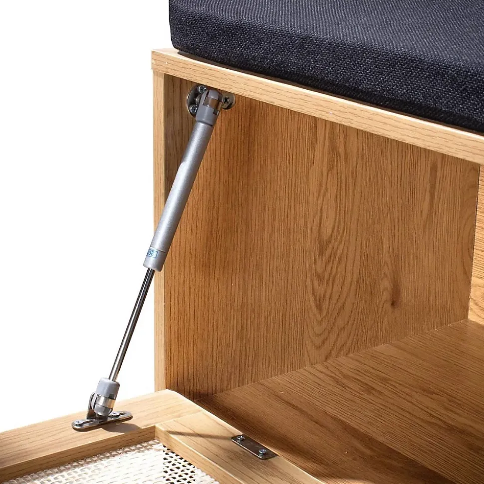 Banc avec Rangement Chaussures et Façade en Rotin L100 cm - JAYA
