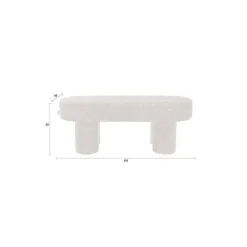 Banc, Banc en tissu bouclé Fern, Dutchbone
