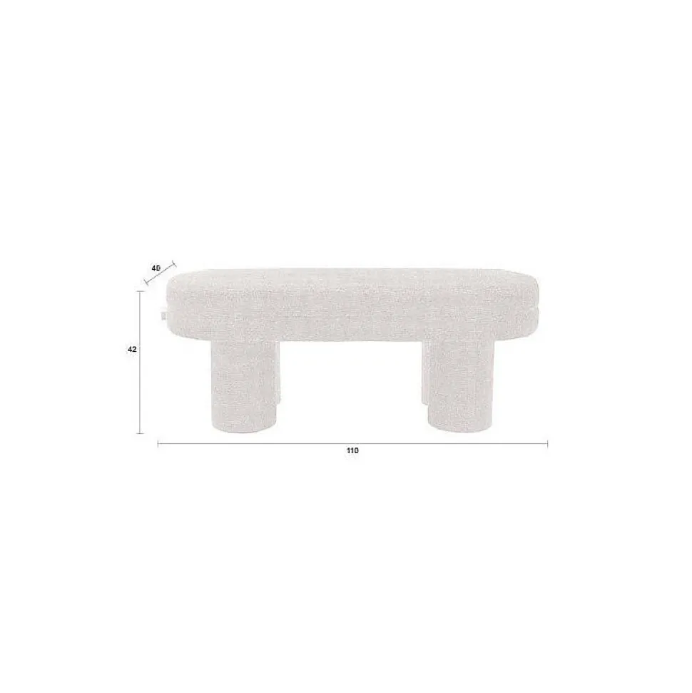 Banc, Banc en tissu bouclé Fern, Dutchbone