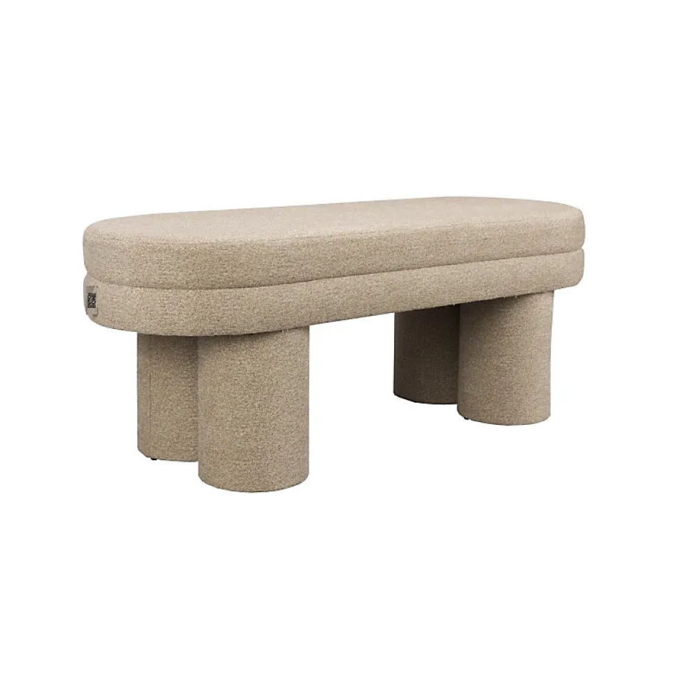 Banc, Banc en tissu bouclé Fern, Dutchbone