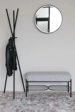 Banc, Banc Milou en tissu gris, BOITE A DESIGN
