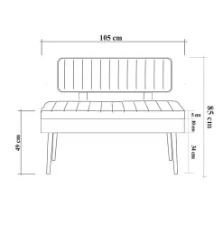 Banc Barthelemy, Banc polyvalent, Sièges pour les invités, Coffre multifonctionnel, 90x39 h40 cm, Chêne et Anthracite