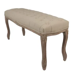 Banc bois beige marron 112x36x50cm