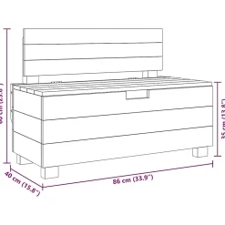 Banc bois massif d'acajou 86x40x60 cm vidaXL