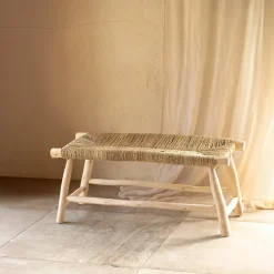 Banc bois naturel Japandi (40x100 cm - Naturel)