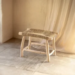 Banc bois naturel Japandi (40x60 cm - Naturel)