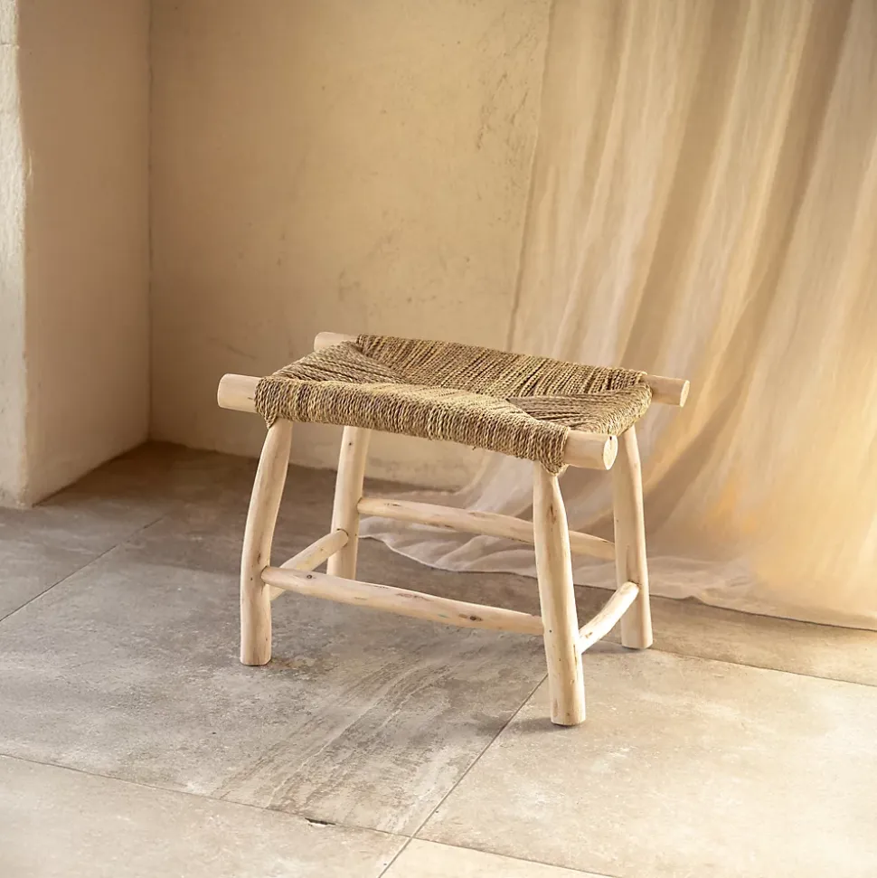 Banc bois naturel Japandi (40x60 cm - Naturel)