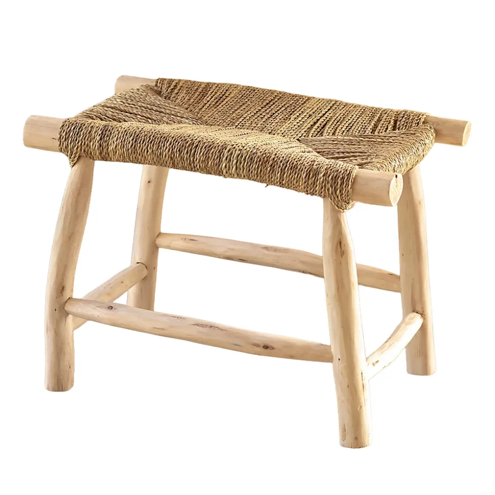 Banc bois naturel Japandi (40x60 cm - Naturel)