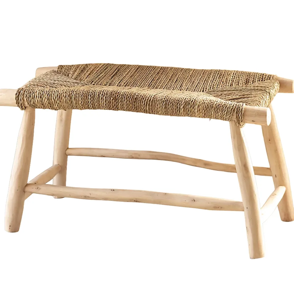 Banc bois naturel Japandi (40x80 cm - Naturel)