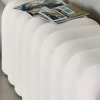 Banc. bout de lit blanc contemporain en tissu