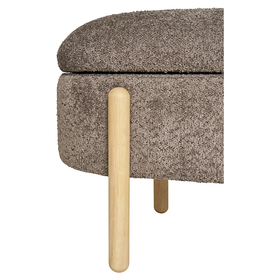 Banc Branca avec Rangement Élégant en Bois Marron et Naturel - HN1237