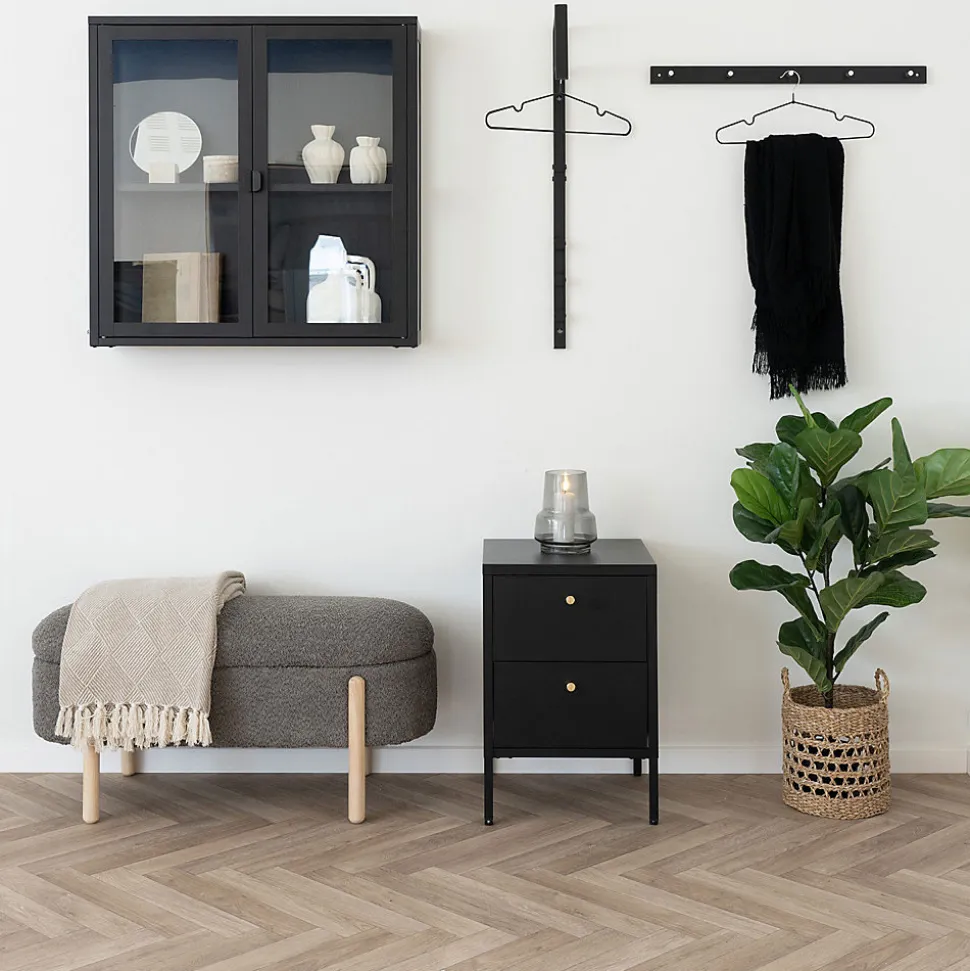 Banc Branca avec Rangement Élégant en Bois Marron et Naturel - HN1237