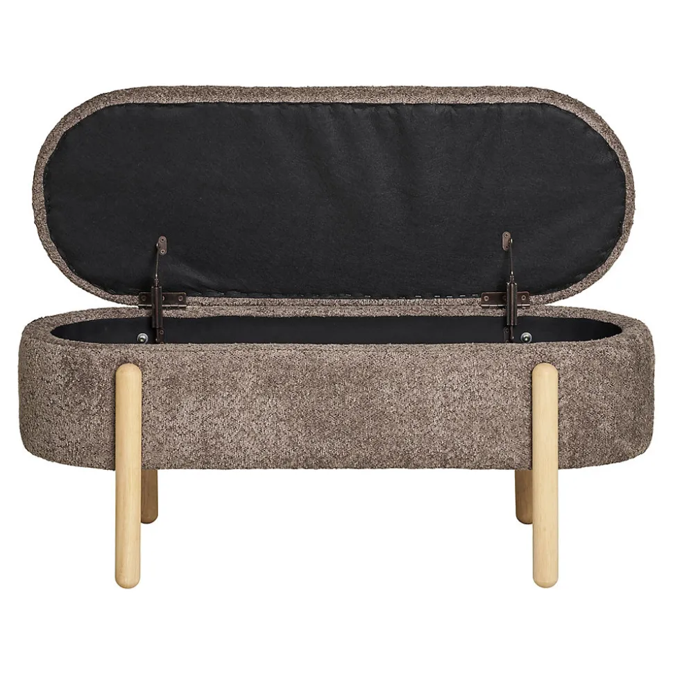 Banc Branca avec Rangement Élégant en Bois Marron et Naturel - HN1237
