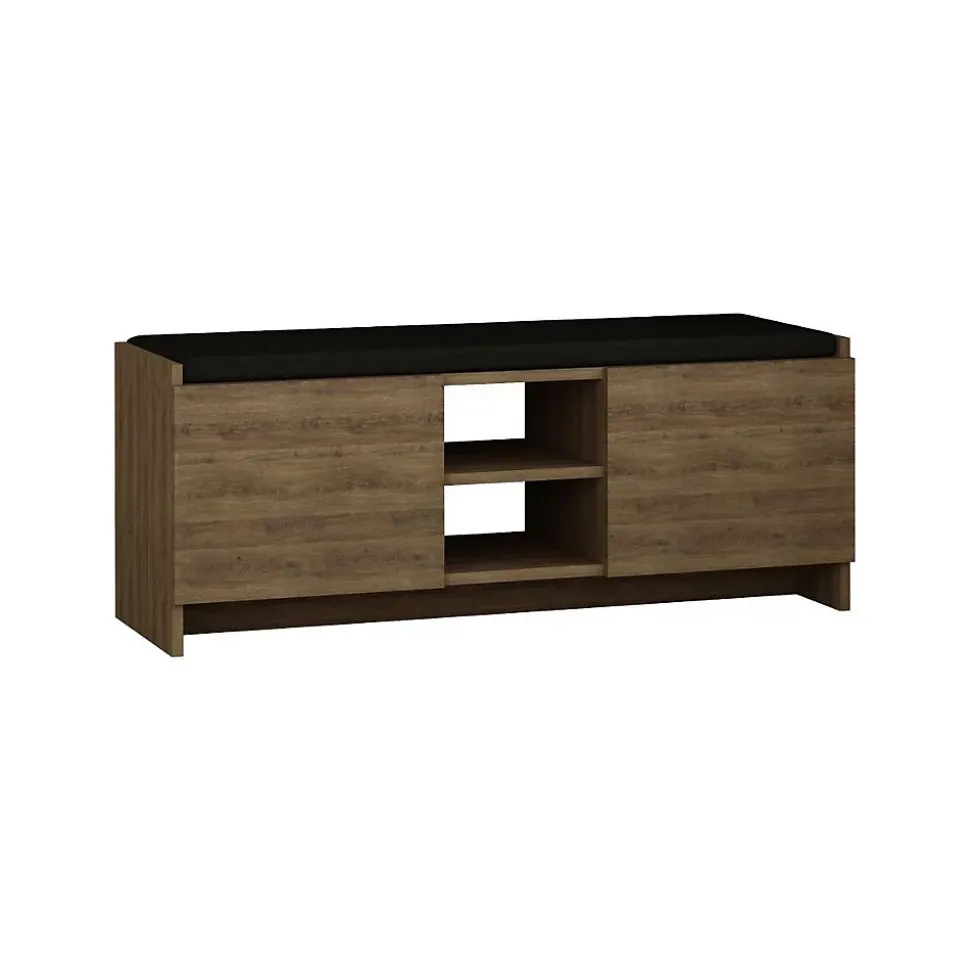 Banc chaussures 2 portes et 2 niches L110 cm - Zulla