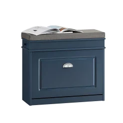 Banc Chaussures,Coffre avec 1 Abattants, 1 Coussin et 1 Tiroir et,Bleu,FSR82-K-B,SoBuy