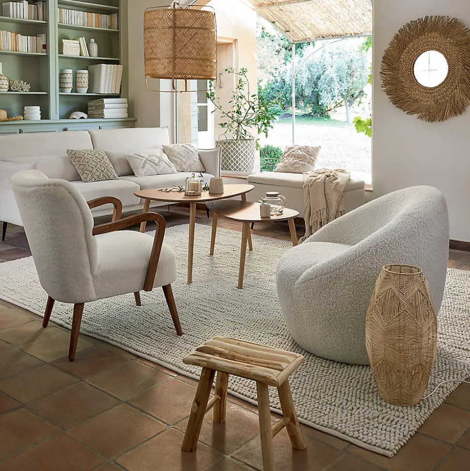 Banc coffre Aurora - bois et métal - blanc - 100x40 cm - Atmosphera