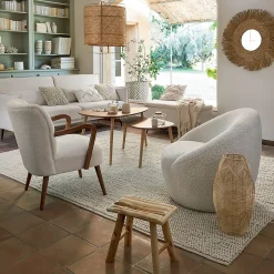Banc coffre Aurora - bois et métal - blanc - 100x40 cm - Atmosphera