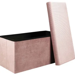 Banc coffre de rangement velours côtelé Giullia