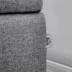 Banc coffre de rangement 2 en 1 dim. 102L x 40l x 39H cm piètement acier noir tissu gris