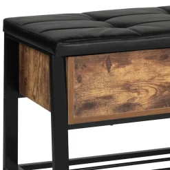 Banc coffre d'entrée chaussures NINO design industriel