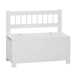 Banc coffre enfant blanc en bois - Atmosphera