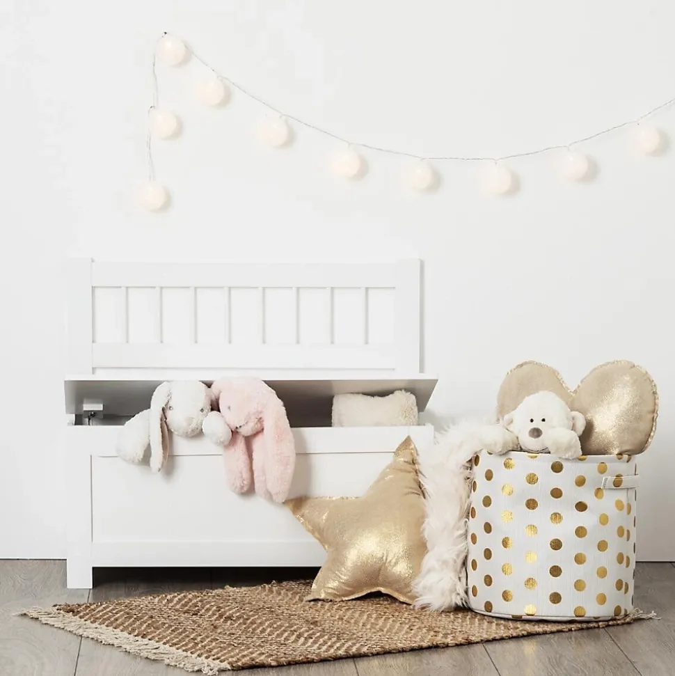 Banc coffre enfant blanc en bois - Atmosphera