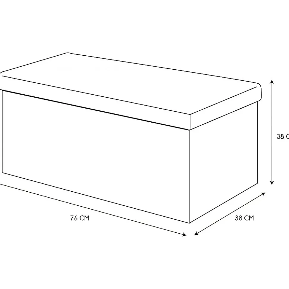 Banc coffre pliable en velours Rétro
