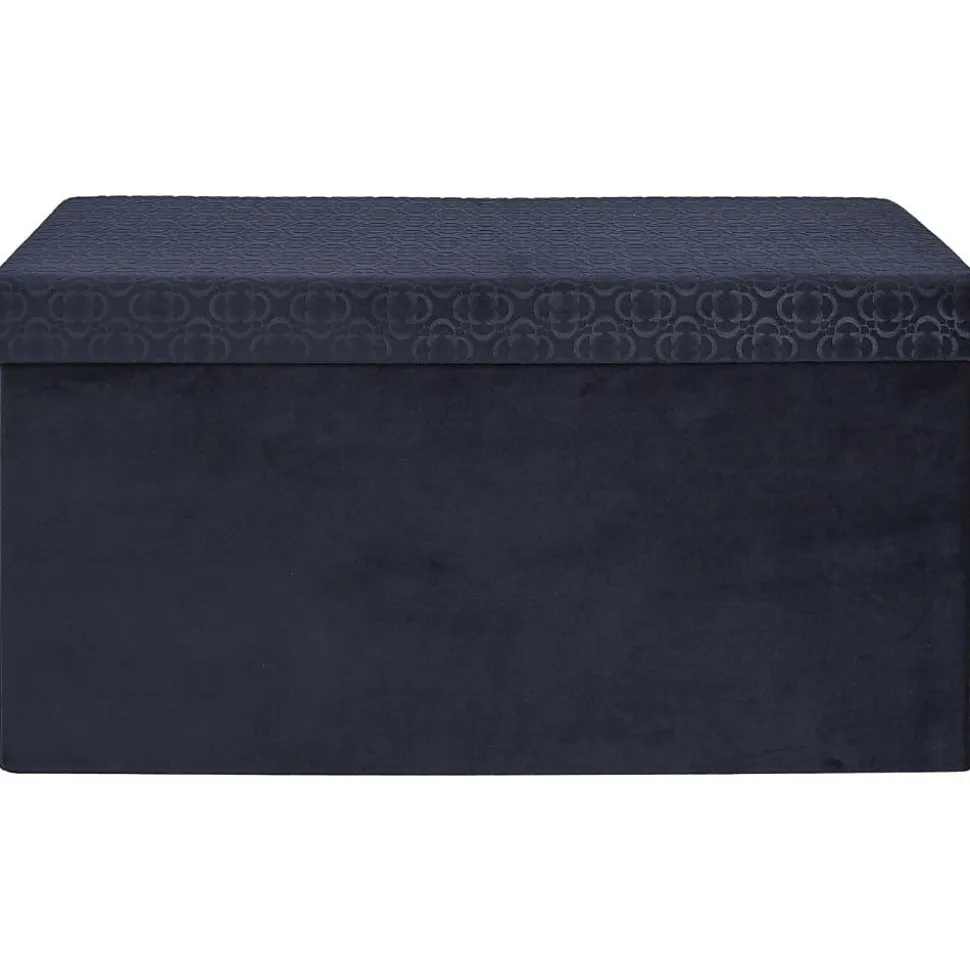 Banc coffre pliable en velours Rétro