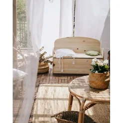 Banc coffre pour enfant en pin massif 62x90x38 cm