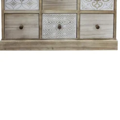 Banc Commode Beige 6 Tiroirs Assise Rembourrée 49x77,5x35