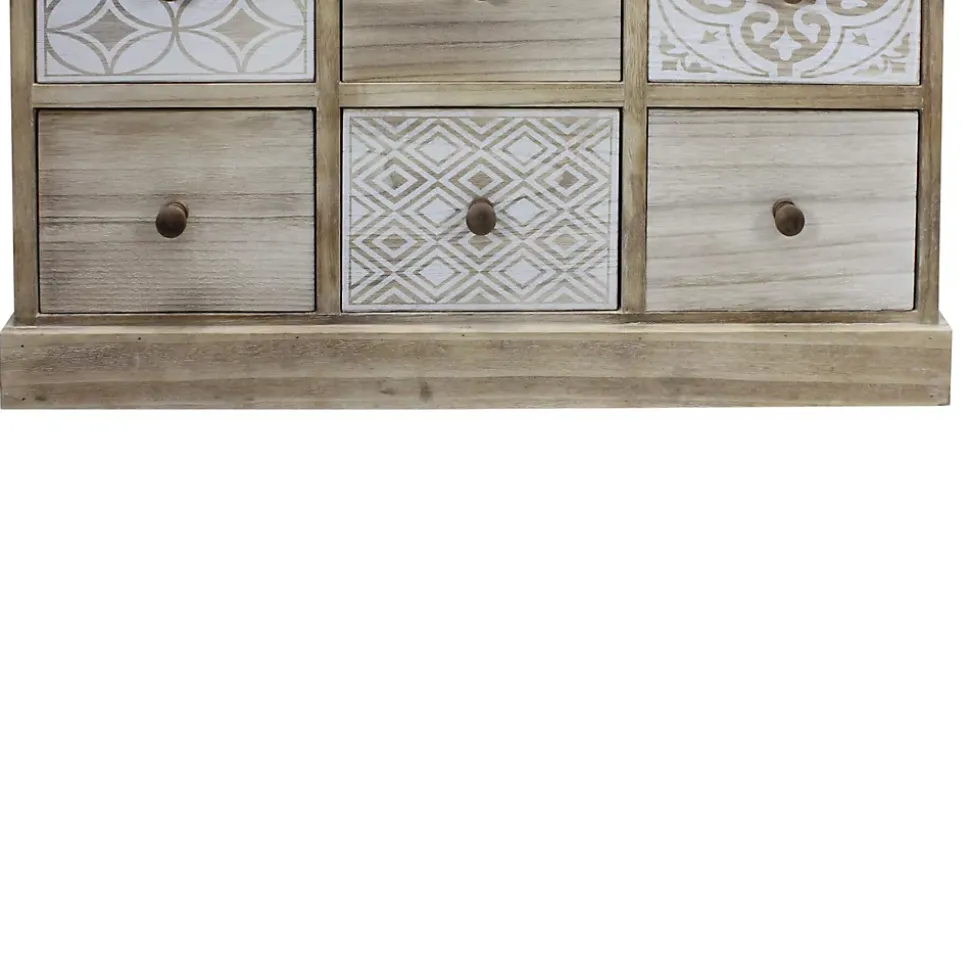 Banc Commode Beige 6 Tiroirs Assise Rembourrée 49x77,5x35
