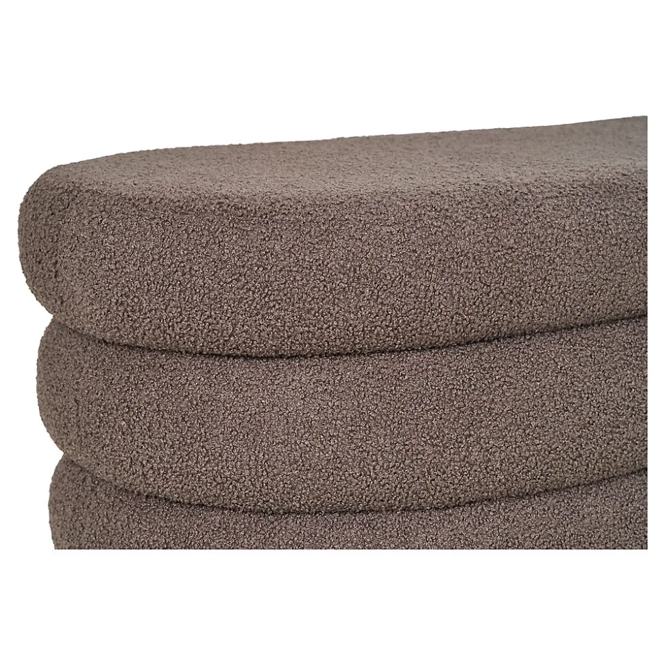 Banc Dartford avec rangement pratique - Bouclé marron 103 x 45 x 44 cm, HN1238
