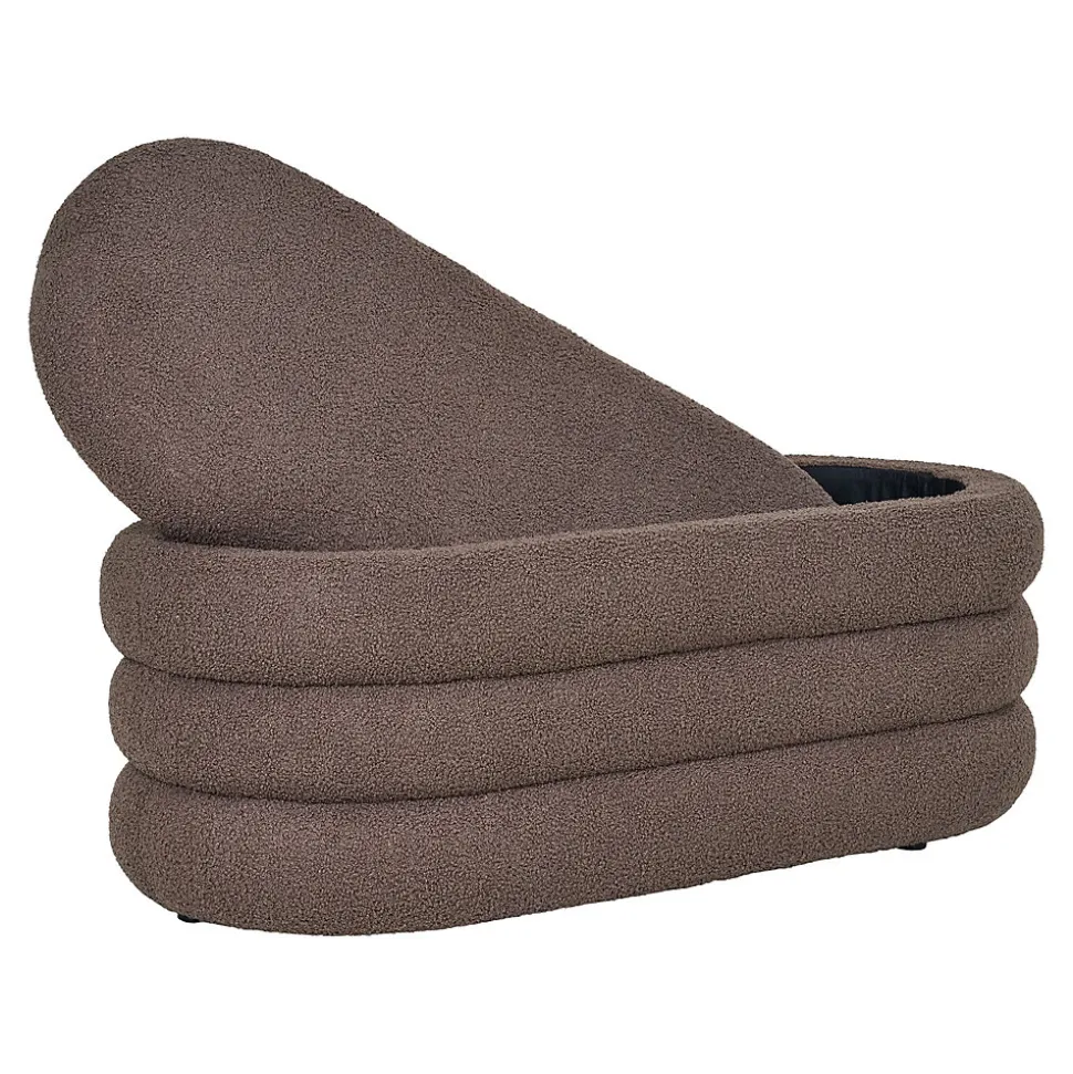 Banc Dartford avec rangement pratique - Bouclé marron 103 x 45 x 44 cm, HN1238